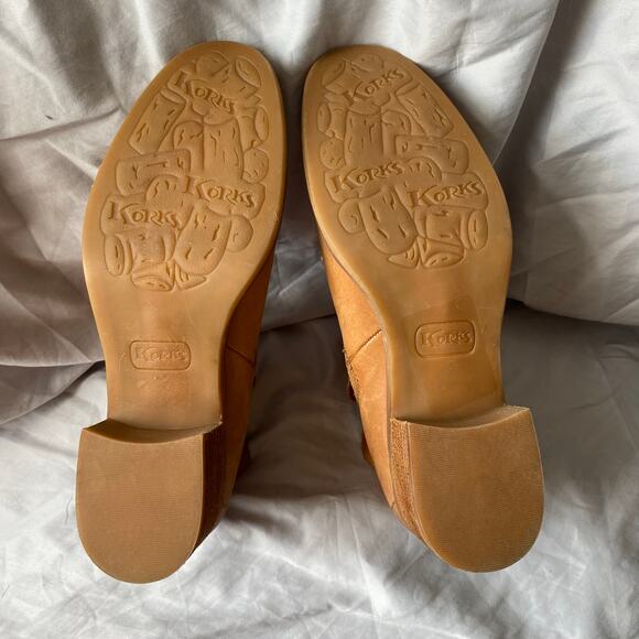 Kork Ease Tan Leather Ankle Boots SZ 9.5M Distressed Casual Careerwear Office - Picture 6 of 8
